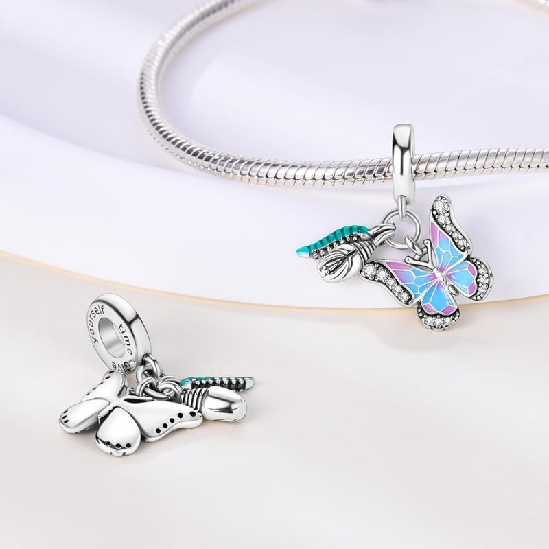 Hapour Store 925 Sterling Silver Charms for Bracelets Necklace European Jewelry Pendant Beads Charm for Women Mom - Image 3
